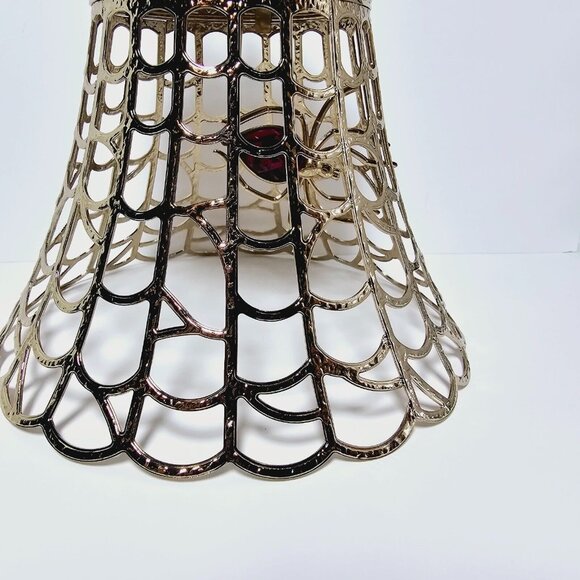 Bath & Body Works Gold Spider Web Jeweled Spider Single Wick Candle Holder New - Picture 10 of 11